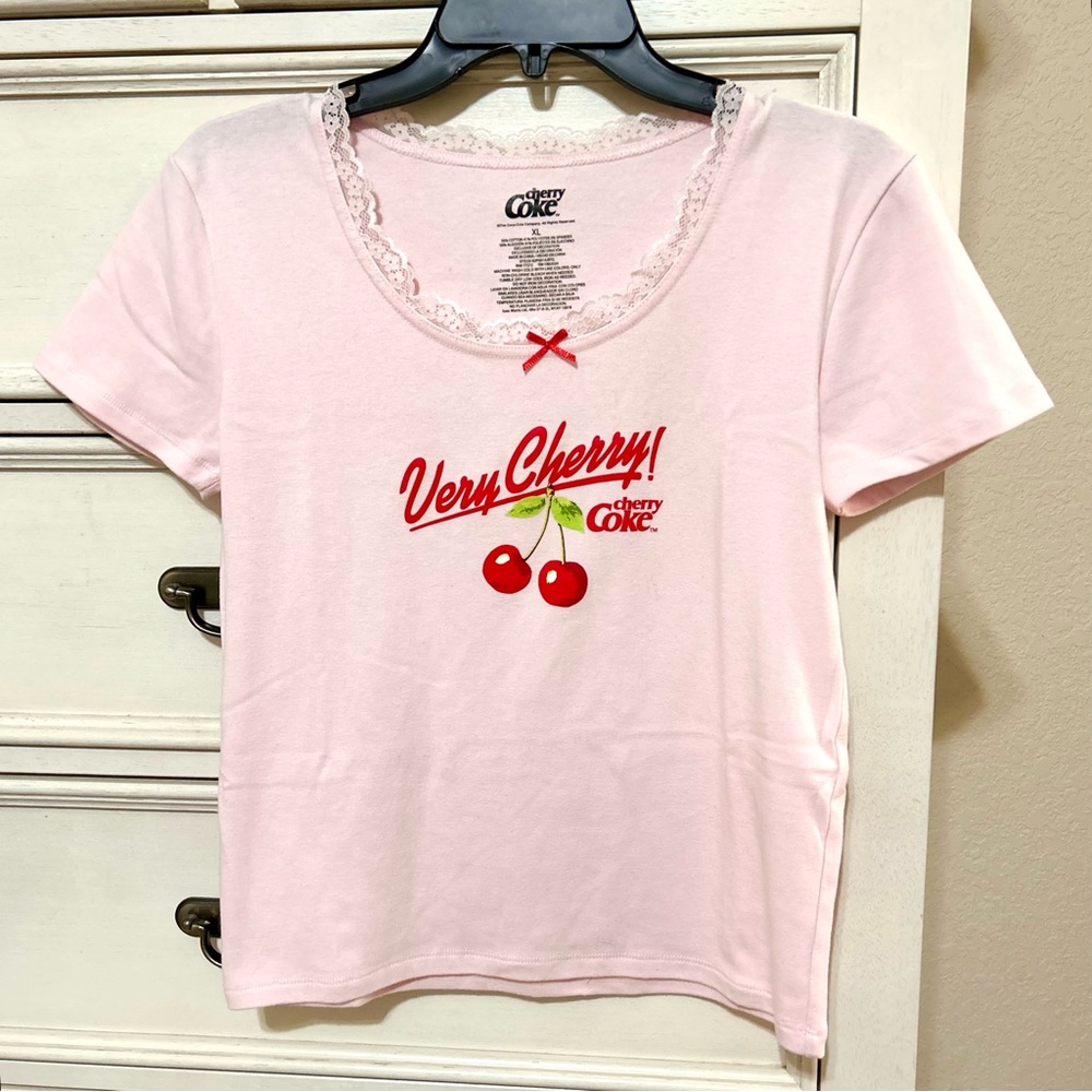 Target Cherry Coke 'Very Cherry' Pink Baby Tee